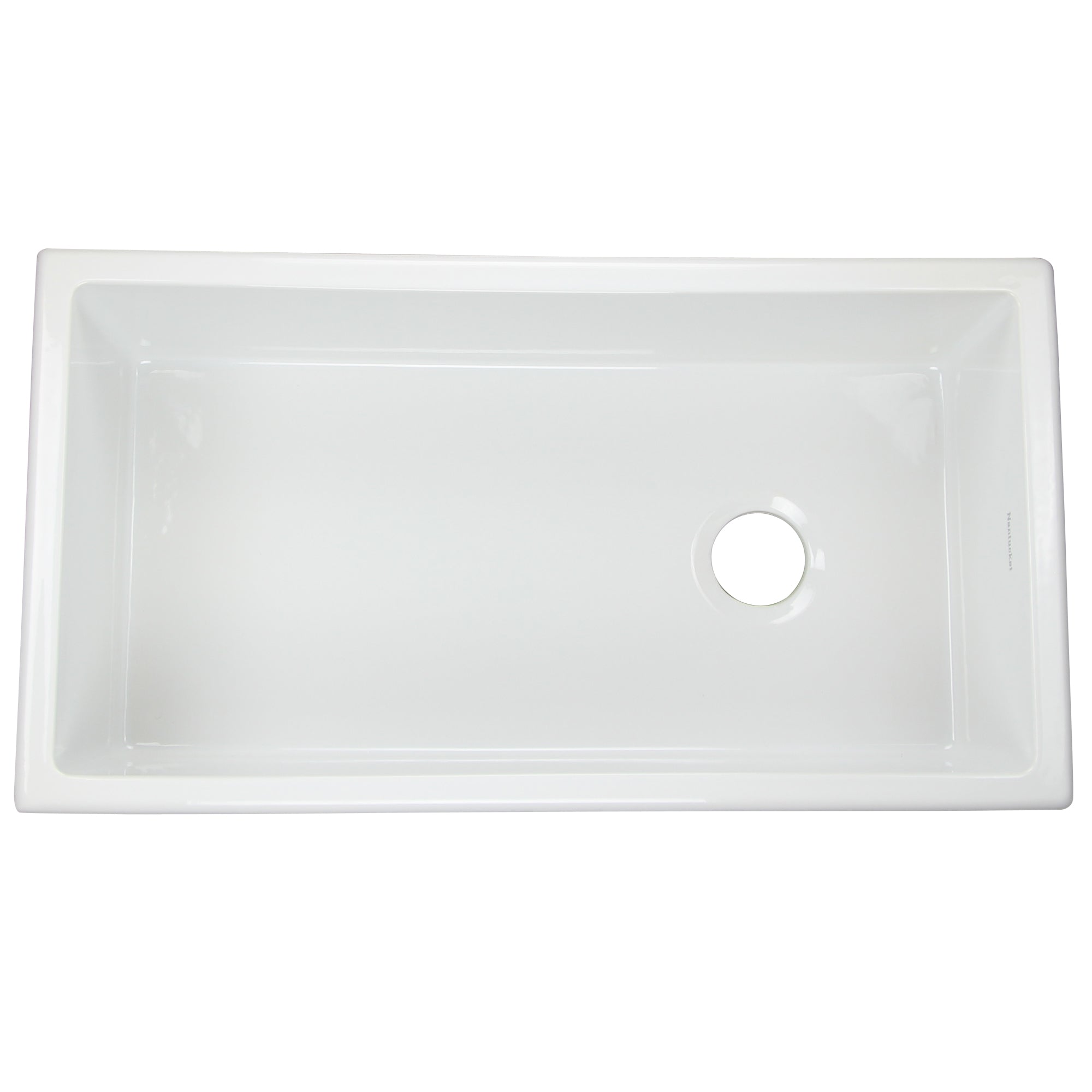 Nantucket Wellfleet-3419W 34-inch white fireclay kitchen sink, view 6