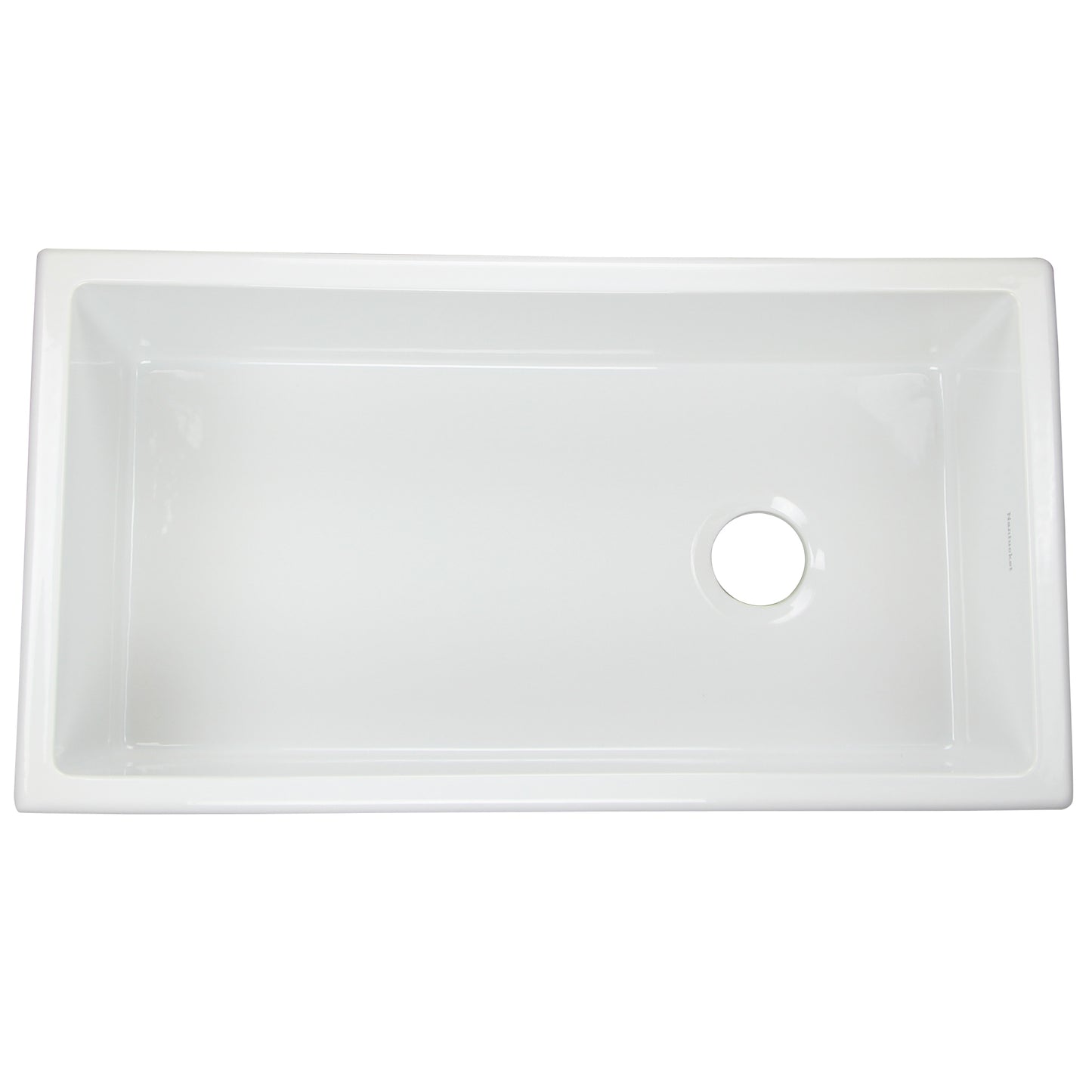 Nantucket Wellfleet-3419W 34-inch white fireclay kitchen sink, view 6
