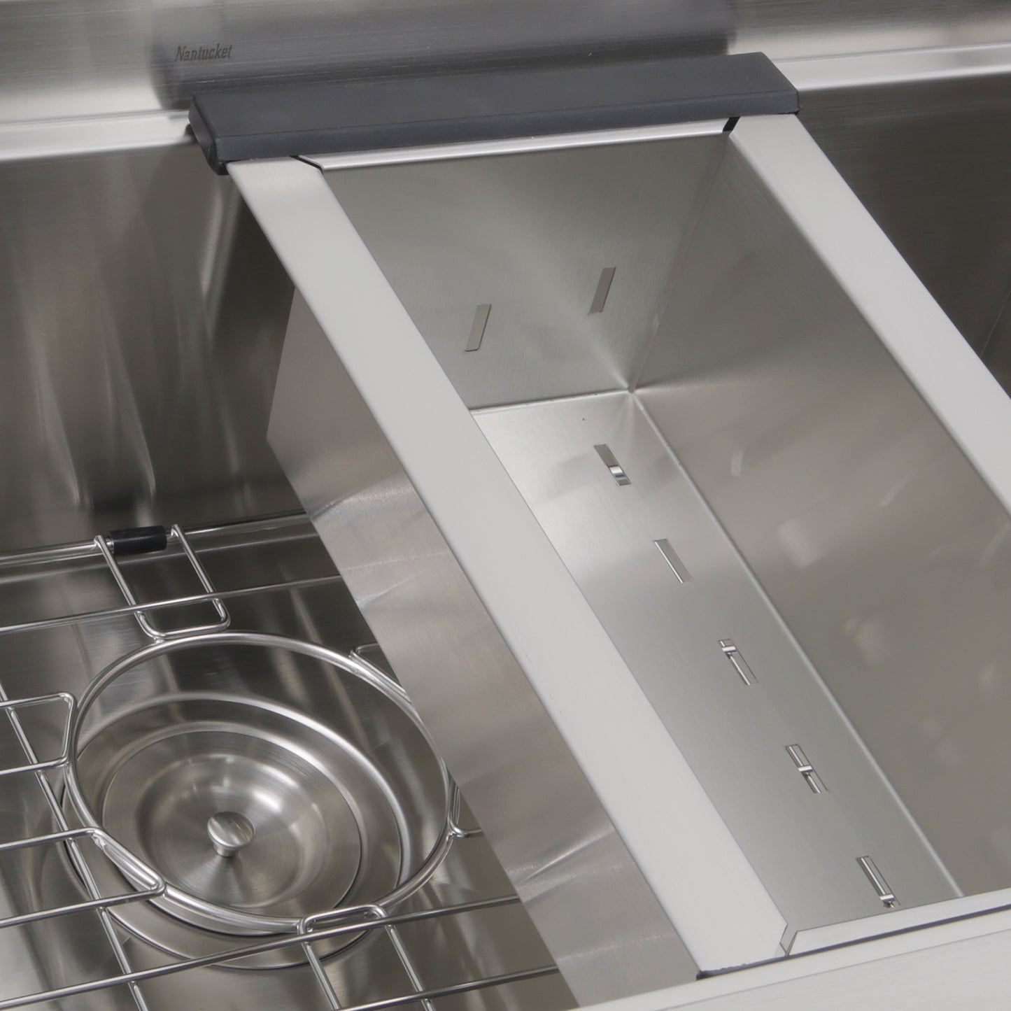 Nantucket ZR-PS-3018-16 30-inch stainless workstation sink, view 3