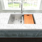 Nantucket ZR-PS-3018-16 30-inch stainless workstation sink, installed