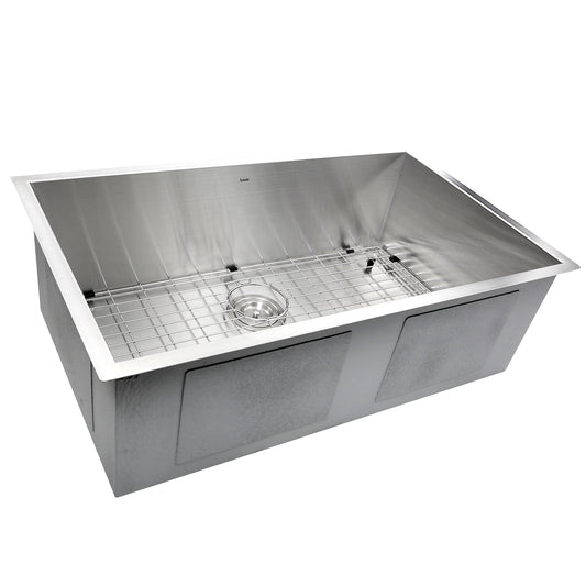 Nantucket ZR3219-16 32-inch zero radius stainless sink, view 2