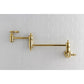 Kingston Brass KS3103AL Restoration Wall Mount Pot Filler Faucet, Antique Brass wall mount design with extending swing arms.