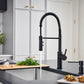BLANCO Catris Semi-Pro Pull-Down Dual-Spray Kitchen Faucet in a modern kitchen setup with spring-coil design.