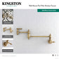 Kingston Brass KS3103AL Restoration Wall Mount Pot Filler Faucet, Antique Brass with solid brass construction.