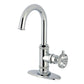 Kingston Brass KSD8503RKZ Wendell Single-Handle Bar Faucet with Knurled Handle, Antique Brass design in polished chrome