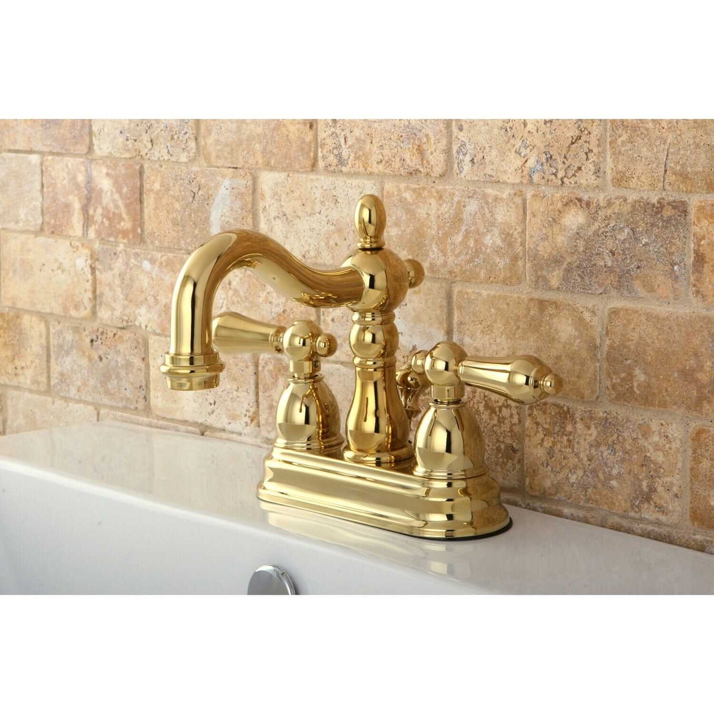 KINGSTON Brass Heritage Centerset Bathroom Faucet - Polished Brass