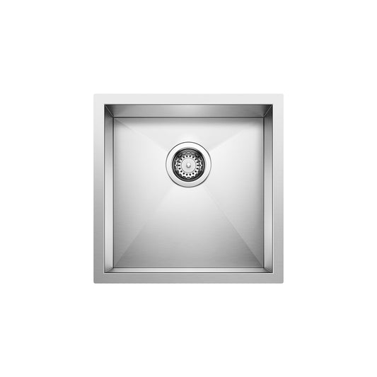 BLANCO Precision R0 17" Undermount Stainless Steel Bar Sink top view with modern square design.