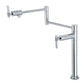 Kingston Brass KS4703ML Milano Deck Mount Pot Filler Faucet, Antique Brass in polished chrome finish