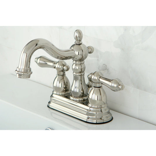 KINGSTON Brass Heritage Centerset Bathroom Faucet - Polished Nickel