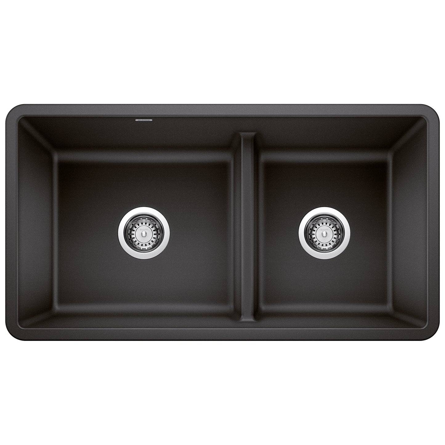 BLANCO Precis SILGRANIT 33" 60/40 Reversible Double Bowl Undermount Kitchen Sink with Low Divide