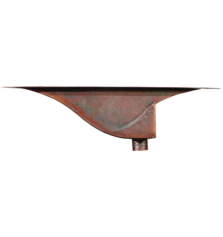 Thompson Tehuacan 19" Hammered Aged Copper Rectangular Bathroom Sink - 2RBC-W - view 2
