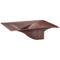 Thompson Tehuacan 19" Hammered Aged Copper Rectangular Bathroom Sink - 2RBC-W