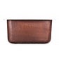 Hand-hammered antique copper finish on the Thompson Rivera square bar sink, KPU-1715HA