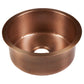 Thompson De La Cruz 17 inch round hand-hammered antique copper bar and prep sink, PU-1708MA