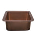 Hand-hammered antique copper finish on the Thompson Rivera II square bar sink, NS25033H