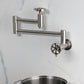 Kingston Brass KS8103RX Belknap Wall Mount Pot Filler Faucet, Antique Brass with swing arms