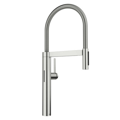 BLANCO Culina II Pull-Down Dual-Spray Touchless Sensor Kitchen Faucet in sleek chrome finish