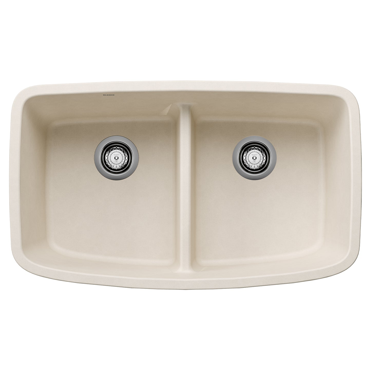 BLANCO Valea SILGRANIT 32" 50/50 Double Bowl Undermount Kitchen Sink with Low Divide