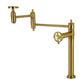 Kingston Brass KS3703RX Belknap Deck Mount Pot Filler Faucet, Antique Brass with foldable swing arms