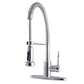 Gourmetier GSY8888NKL Nustudio Single-Handle Deck-Mount Pre-Rinse Kitchen Faucet, Brushed Nickel