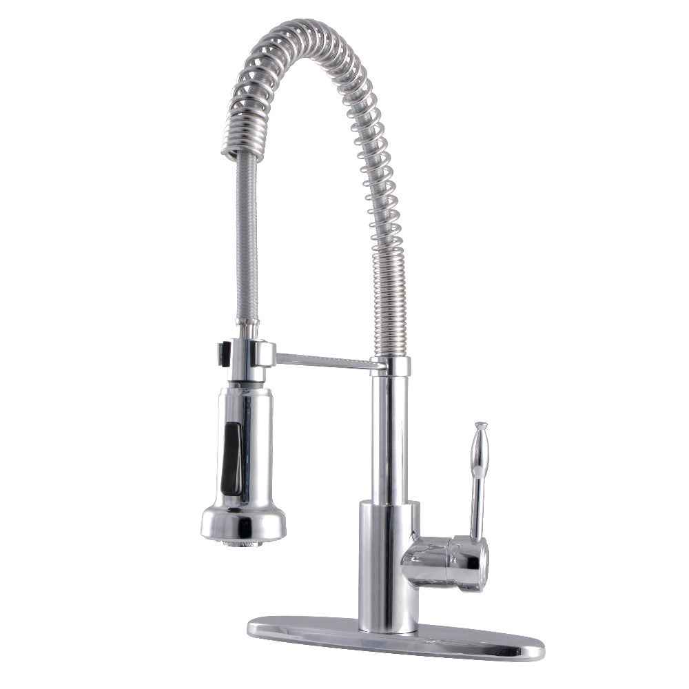 Gourmetier GSY8888NKL Nustudio Single-Handle Deck-Mount Pre-Rinse Kitchen Faucet, Brushed Nickel