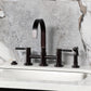 Kingston KS8267DKLBS Kaiser Bridge Kitchen Faucet with Brass Sprayer, Brushed Brass on a marble countertop.