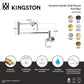 Kingston Brass KS4103KNL Convergent Wall Mount Pot Filler Faucet with Knurled Handle, Antique Brass design specifications and features