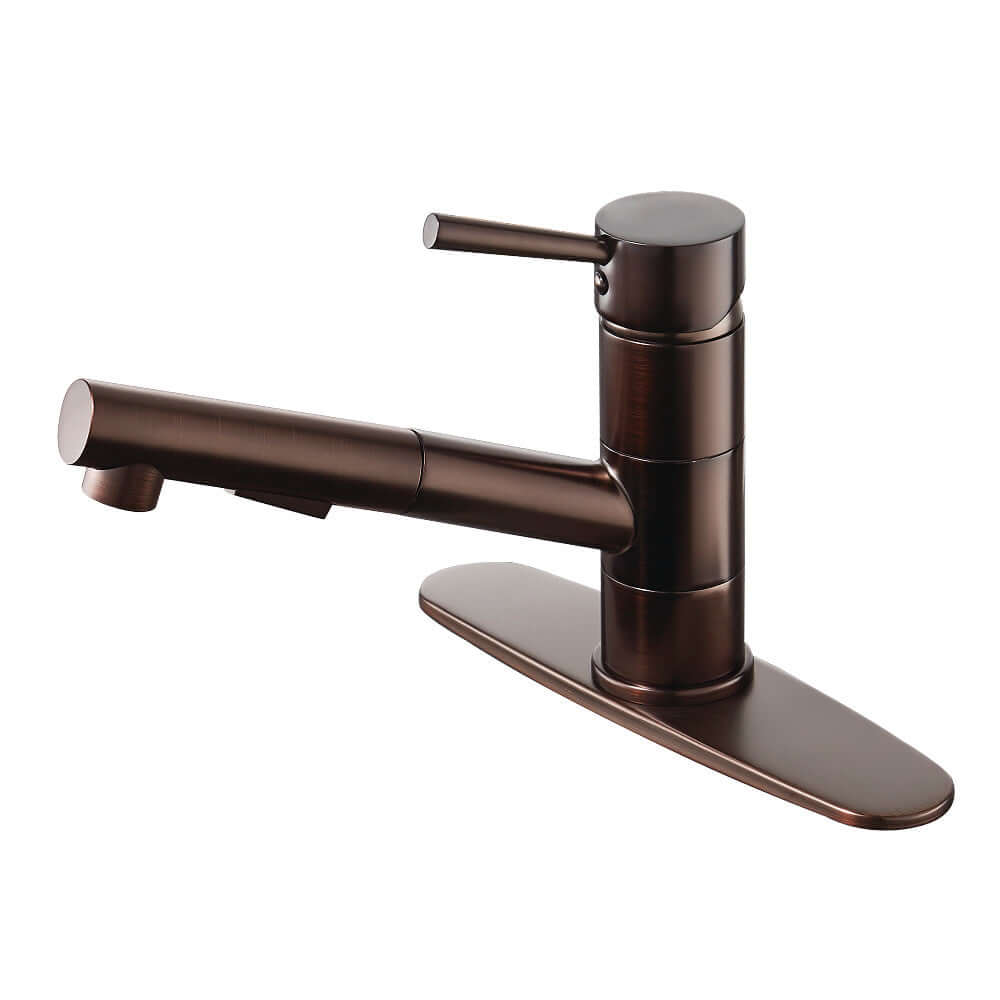 Gourmetier LS84DLAB Concord Single-Handle Pull-Out Kitchen Faucet, Antique Brass in Oil Rubbed Bronze finish.