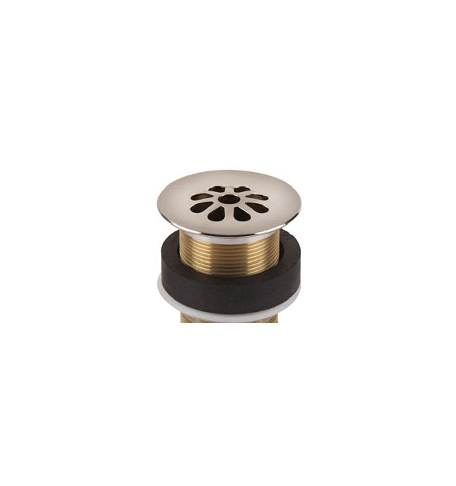 Thompson Traders brushed nickel 1.5" flower-style grid drain TDG15-BRN, view 2