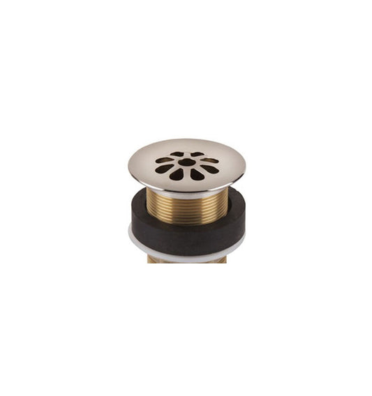 Thompson Traders brushed nickel 1.5" flower-style grid drain TDG15-BRN, view 2
