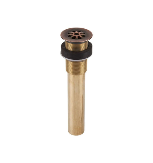 Thompson Traders Antique Copper Flower Style Grid Drain showcasing handcrafted flower design and rich antique copper finish.