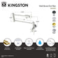Kingston Brass KS4107PX Metropolitan Wall Mount Pot Filler Faucet, Brushed Brass with dimensions and features.