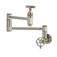 Kingston Brass KS5103RKX Webb Wall Mount Pot Filler Faucet with Knurled Handle, Antique Brass