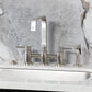 Kingston KS8257DLBS Concord Bridge Kitchen Faucet with Brass Sprayer, Brushed Brass on marble surface