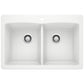 BLANCO Diamond SILGRANIT 33" 50/50 Double Bowl Dual Mount Kitchen Sink