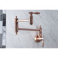 Kingston Brass KS3103TAL Tudor Wall Mount Pot Filler Faucet, Antique Brass