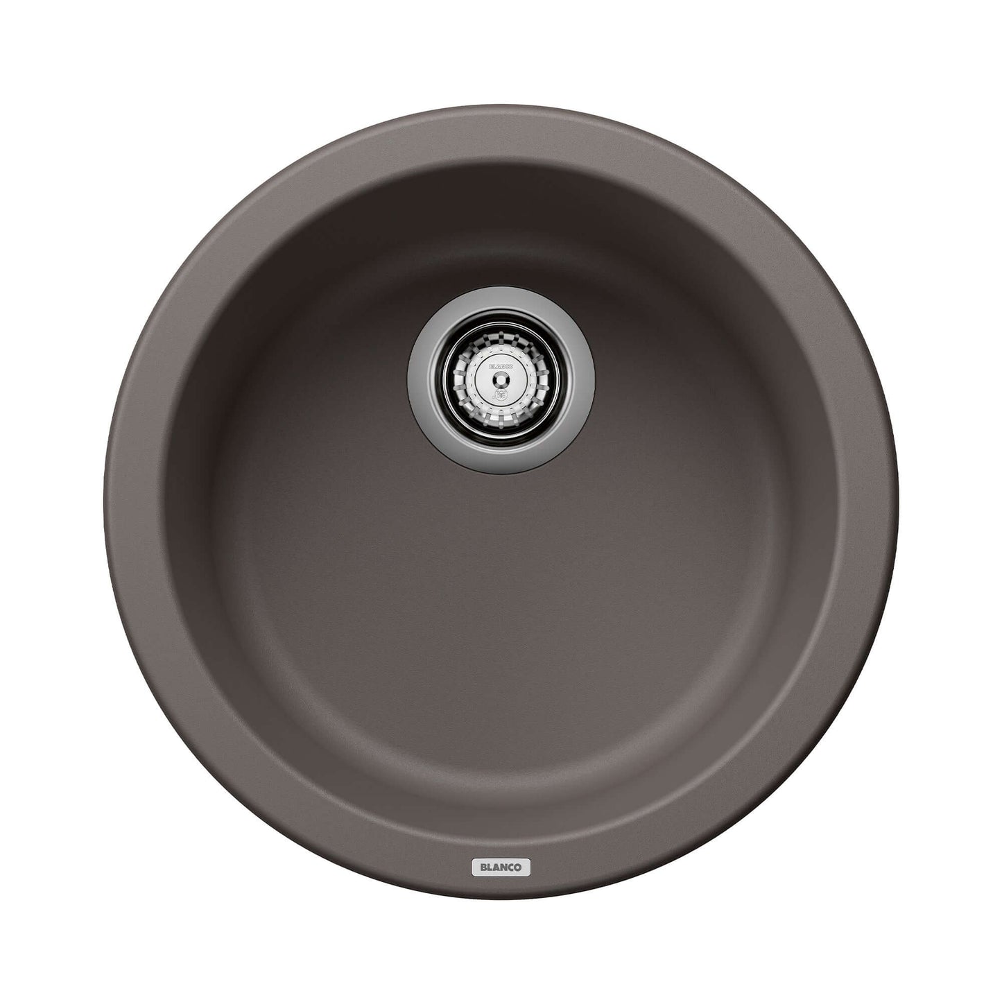 BLANCORONDO SILGRANIT 18" Dual Mount Bar Sink in a sleek round design for modern bar and prep spaces.