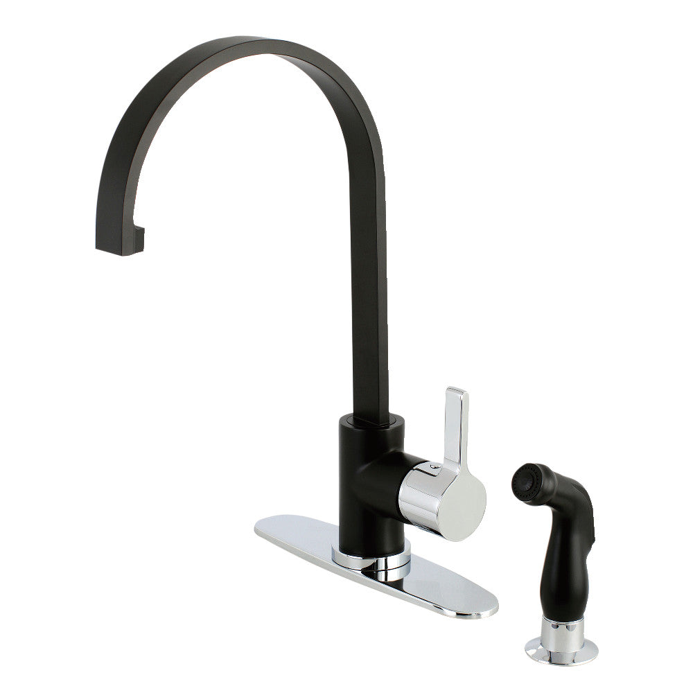 Kingston Brass LS8713CTLSP Continental Kitchen Faucet with Side Sprayer
