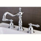 KINGSTON Brass Widespread Bathroom Faucet - Polished Chrome