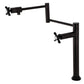 Kingston Brass KS4705BEX Essex Deck Mount Pot Filler Faucet, Oil Rubbed Bronze with foldable swing arms.