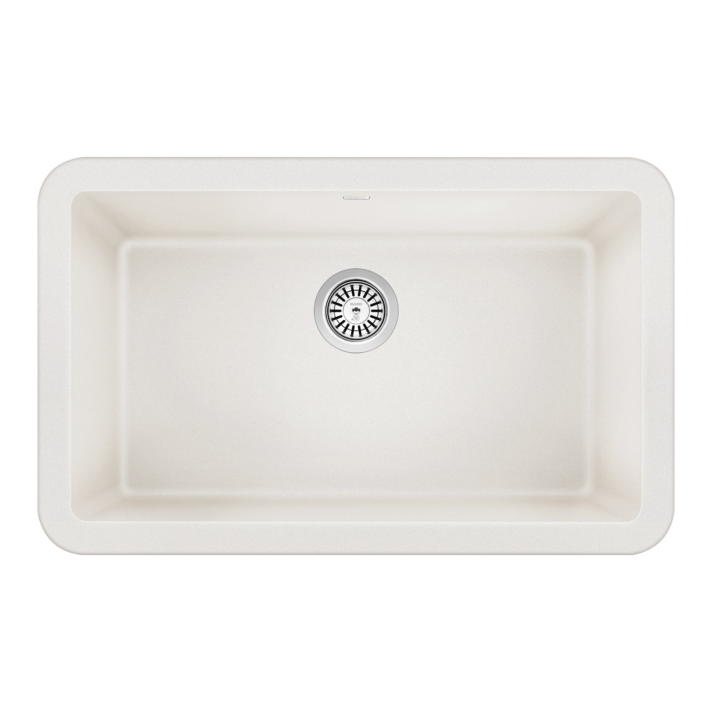 BLANCO Ikon SILGRANIT 30" Single Bowl Apron-Front Farmhouse Sink, top view showcasing spacious single bowl design.