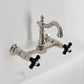 Kingston KS2443PKX Duchess Two-Handle Wall Mount Bridge Kitchen Faucet, Antique Brass