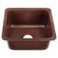 Thompson Rivera 17 inch square hand-hammered aged copper bar and prep sink, KPU-1715BC