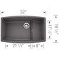 BLANCO Performa Cascade SILGRANIT 32" Single Bowl Undermount Kitchen Sink with Colander