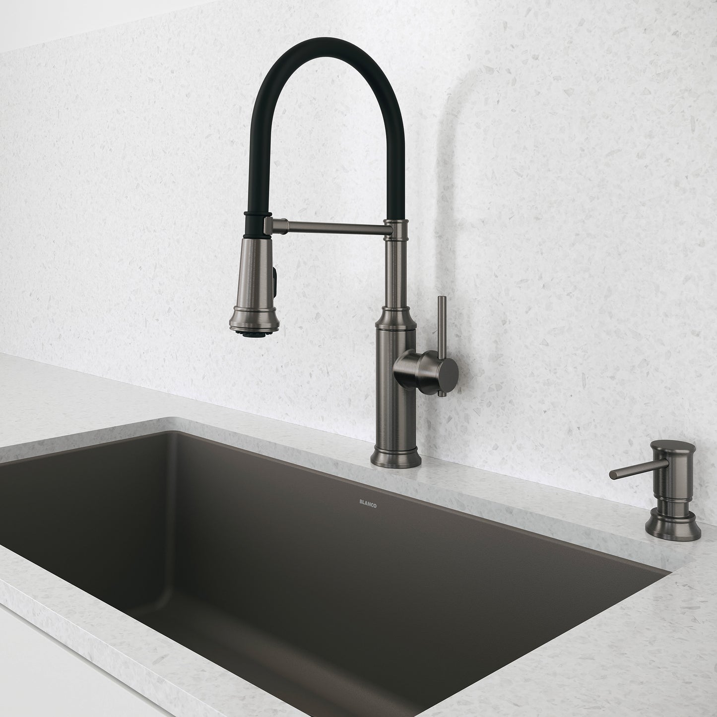 BLANCO Empressa Semi-Pro Pull-Down Dual-Spray Kitchen Faucet
