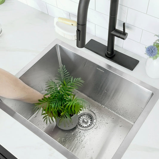 Stylish Azuni 22" Stainless Steel Dual Mount Utility Sink