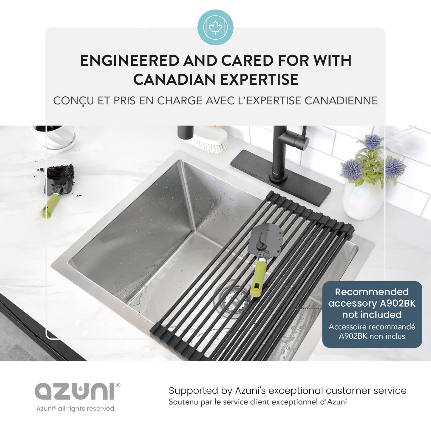 Azuni 22" Stainless Steel Dual Mount Utility Sink