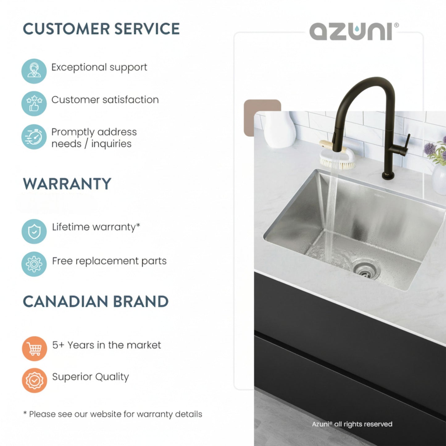 Stylish Azuni 22" Stainless Steel Dual Mount Utility Sink