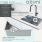 Azuni 25" Workstation Stainless Steel Undermount Sink