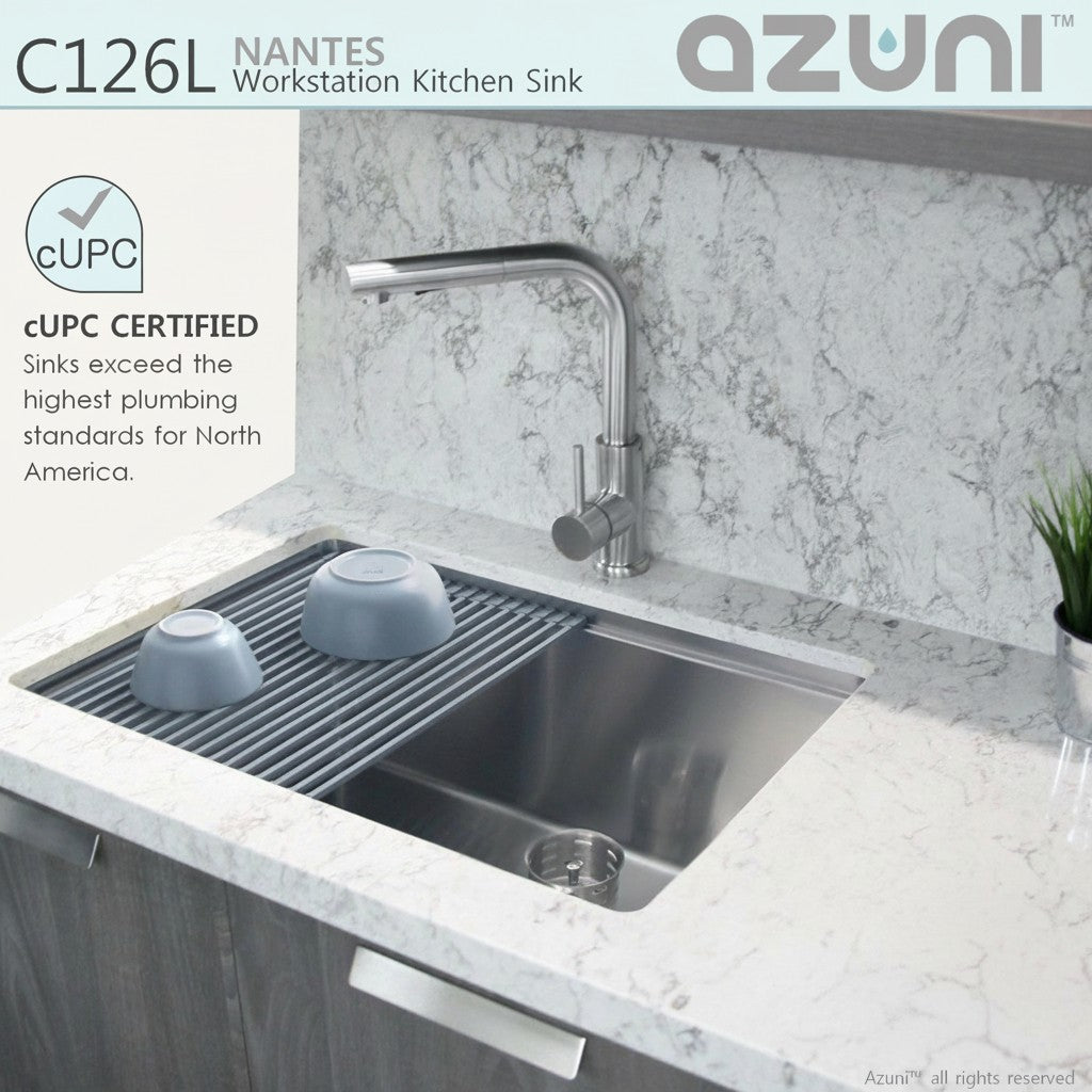 Stylish Azuni 25" Workstation Stainless Steel Undermount Sink